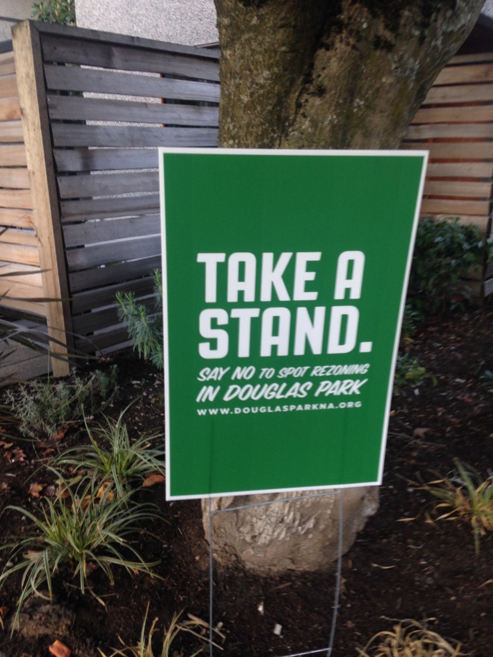 take a stand sign