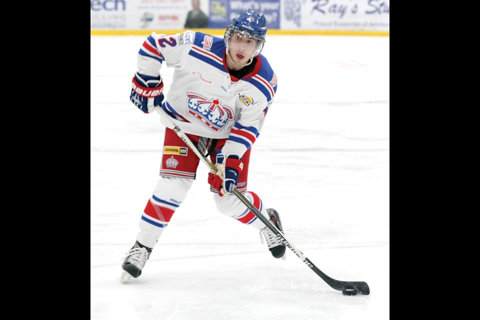 Matthew Stief takes the shot as the Prince George Spruce Kings took on the Penticton Vees in BCHL hockey action on Saturday at the Coliseum.