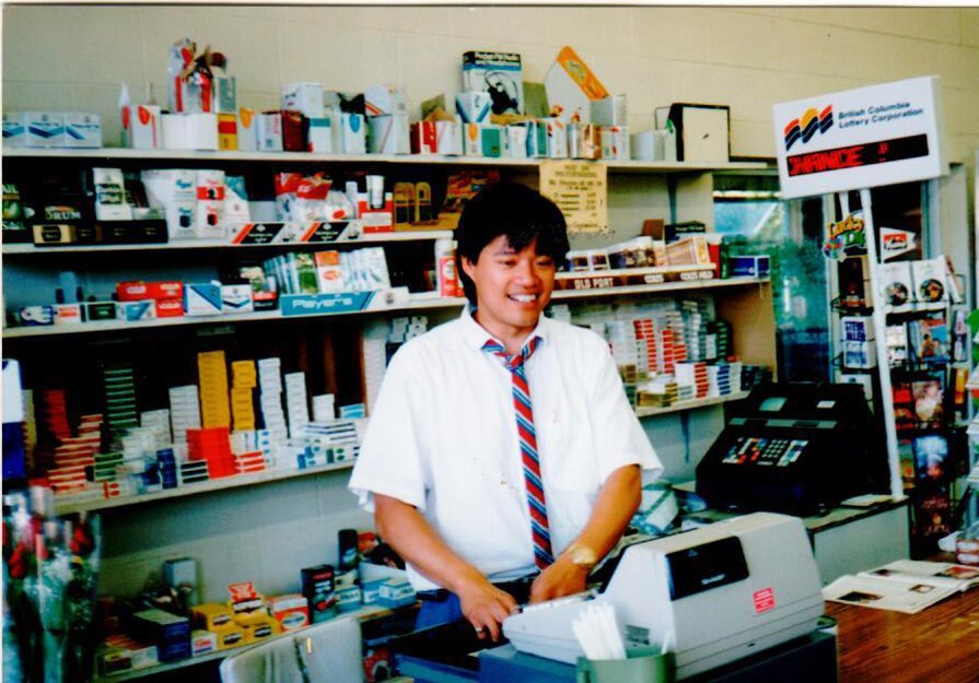 Anyone recognize this fresh-faced teenager working in his parents’ corner store? It’s Coun. Derek Dang, of course, who used to work at the Blundell Road Grocery, which the Garden City Road neighbourhood knew simply as Tony’s.