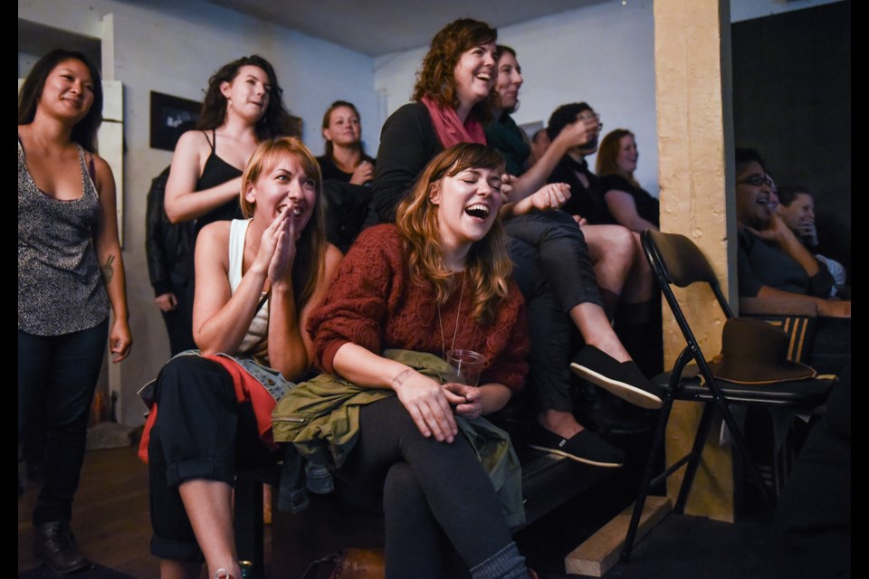 The first-ever appearance of The Lady Show was held at Little Mountain Gallery this past Friday night featuring sketch, stand-up, monologues, and other fun nonsense from six female comedians. The Lady Show will be held every second Friday of the month. Photograph by: Rebecca Blissett