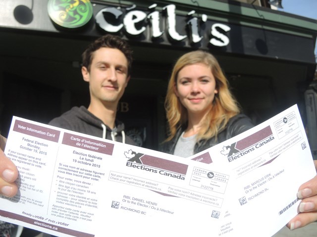 Daniel Ribi and Alex Lund-Murray are urging people, especially those from the younger generation, to get out and vote in Monday’s federal election. If you do, you may get a free drink at their party at Ceili’s.