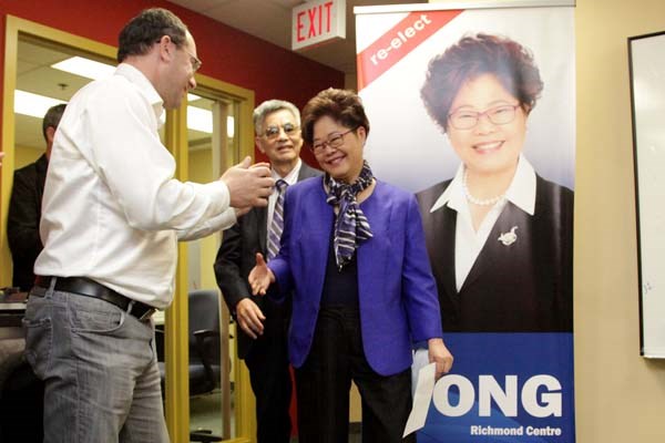 Alice Wong emerged victorious from a back room after waiting for more than two hours for the result to be called beyond doubt