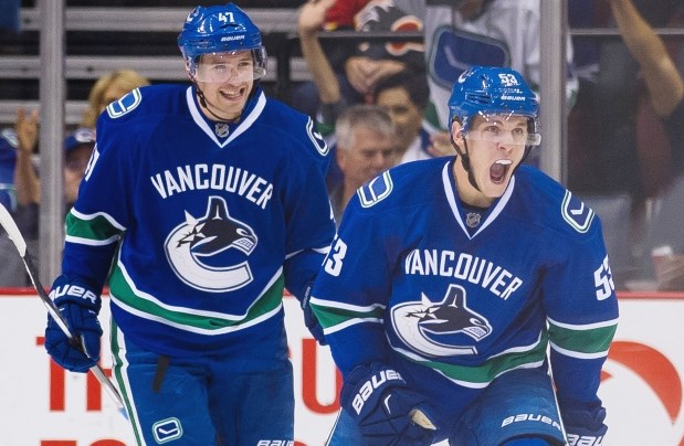 Sven Baertschi and Bo Horvat