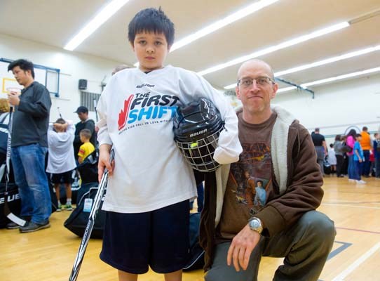 Samuel Rancourt, 7, would unlikely be enrolled into a hockey program so young if it wasn’t for a program such as First Shift, according to his dad, Sylvain. Richmond Minor Hockey is running the Hockey Canada program, the first of its kind in the Lower Mainland, which aims to bring down entry barriers into the sport.