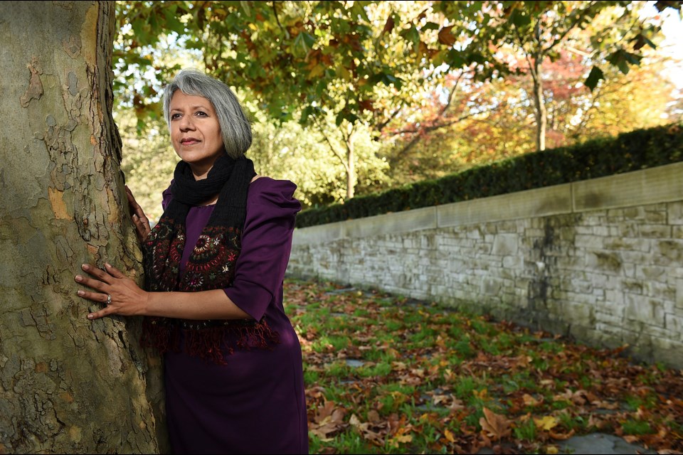 Vancouver poet Renée Saklikar, who lost family in the bombing of Flight 182, lends her words to 'air india [redacted]' – a musical theatre experience running Nov. 6-11 at the SFU Goldcorp Centre for the Arts. Photo Dan Toulgoet