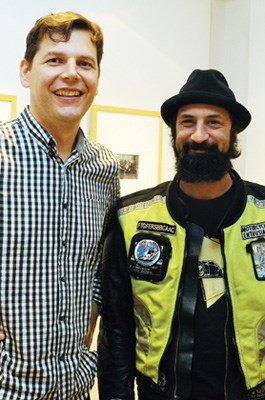 Museum education co-ordinator Isaac Vanderhorst and Bill Danylik