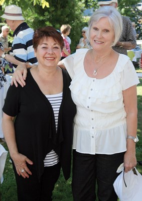 Yvonne Bower and society president Ann Brousson