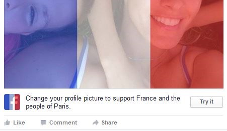 french flag social media