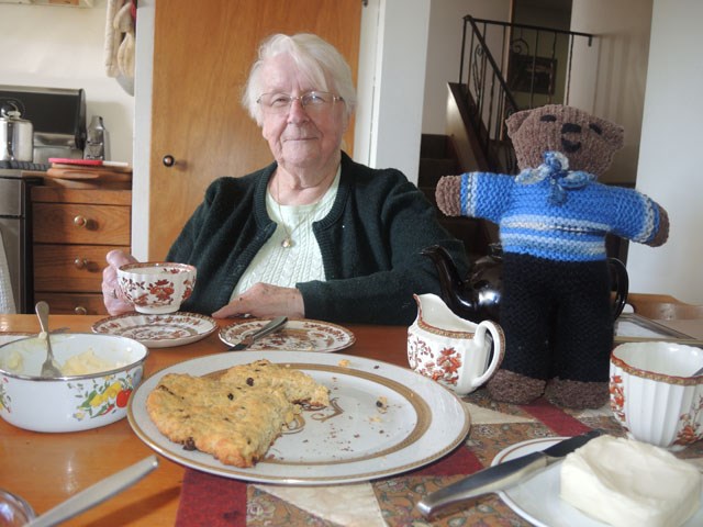 Joan Thorburn learned to knit for the Armed Forces during the Second World War, while attending a convent school as a child growing up in England. The Richmond resident of 52 years has carried on the craft and knits 100 bears every year for a Samaritans’ charity.