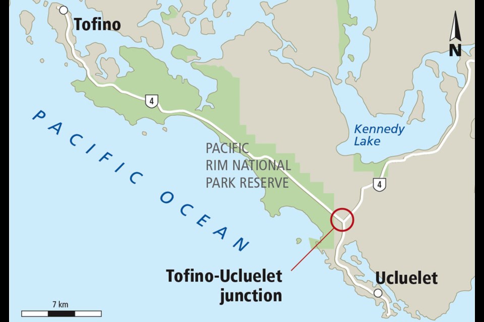 Map of Tofino Ucluelet junction
