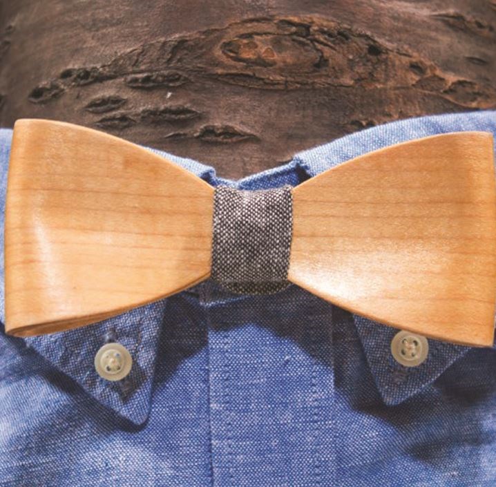 Wooden bowtie.