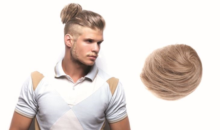 Clip-in man bun.