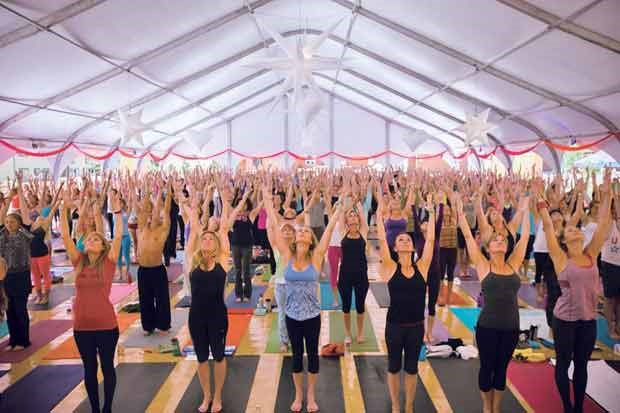 Participants engage in a group session at the recent Wanderlust Festival held in California.