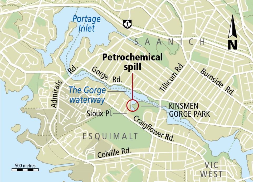Gorge petrochemical spill