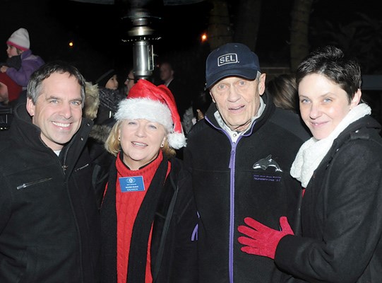 City of North Vancouver Mayor Darrell Mussatto, Kiwanis Club's Sharen McRae and Joe Batho and Bentall Kennedy's Maria Walker.