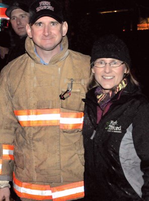 District of North Vancouver firefighter Howard Weatherstone and Park & Tilford Gardens director Mag Kozlowska