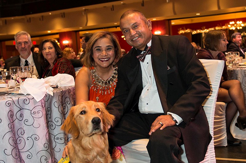 Dog lovers Althea and Rex D’Souza bought a Magical Tree at the Treasures of Christmas for PADS.
