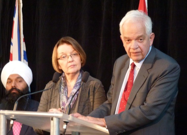 B.C. Jobs Minister Shirley Bond and federal Immigration and Refugees Minister John McCallum field qu