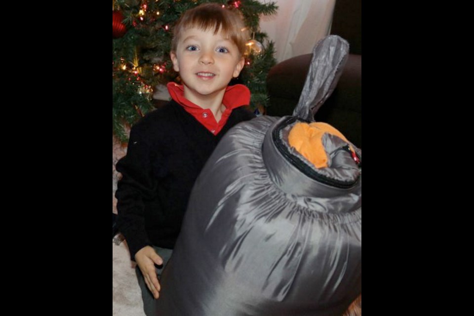 Tate Parker, 5, is on a mission to provide sleeping bags for Victoria's homeless.