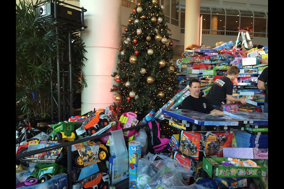 Pan Pacific Vancouver Christmas Wish Breakfast garnered 17 tonnes of new toys for Lower Mainland Christmas Bureau. Photo Sandra Thomas