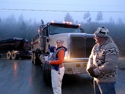 Shawnigan blocked truck