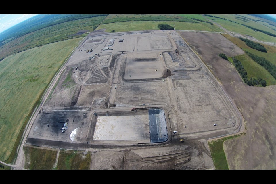 An aerial view of the site where the Tower gas plant will be built.