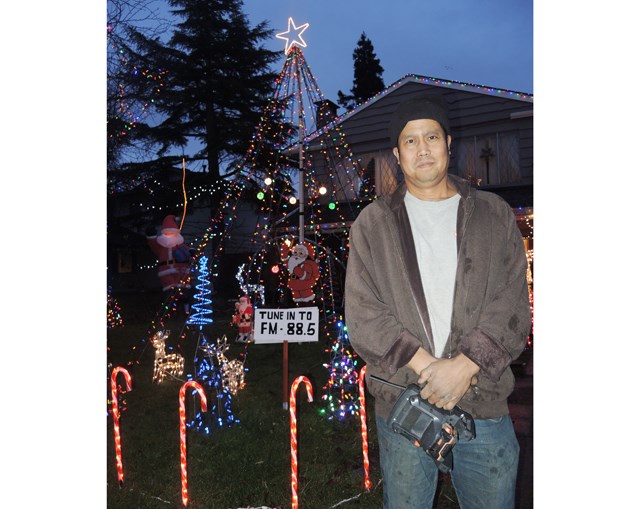 Lorenzo Lagaspi has added music and choreography to his display at his South Arm home this year.