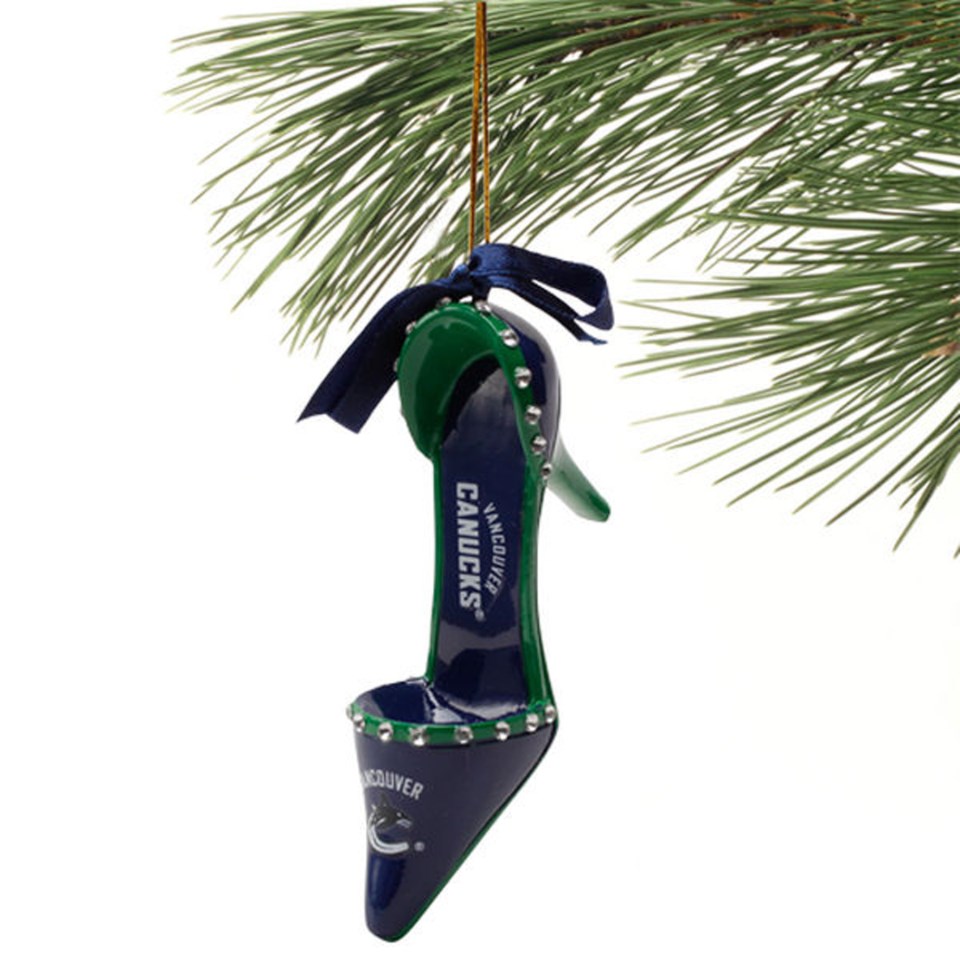 Canucks High Heel Christmas Ornament