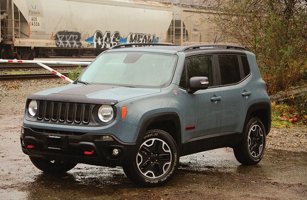 The Renegade has the face of a Jeep, but inside and underneath it offers a much more cheerful ride than the rugged, go-anywhere machines of the past. It is available at Destination Chrysler in the Northshore Auto Mall. photo by Mike Wakefield, North Shore News