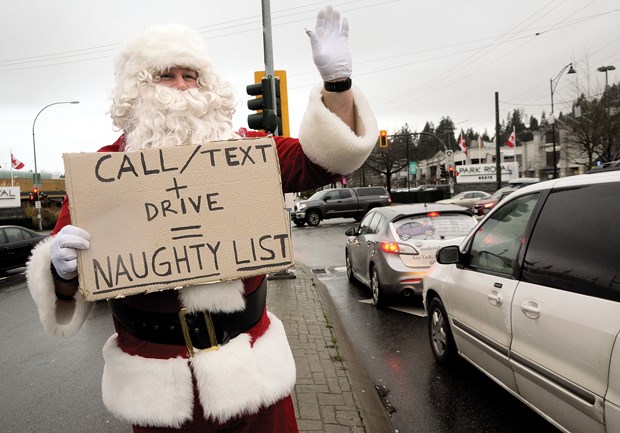traffic Santa
