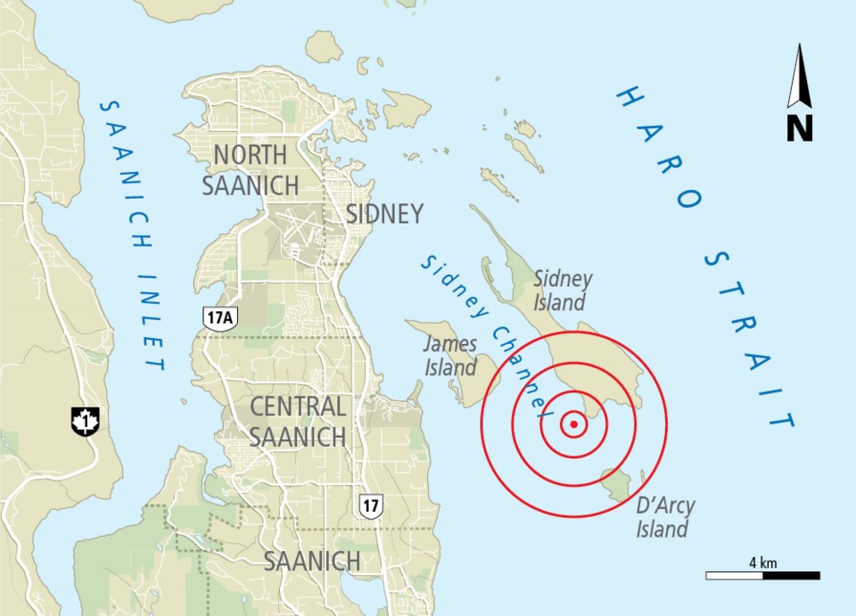 Sidney Island earthquake
