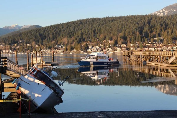 grounded boat