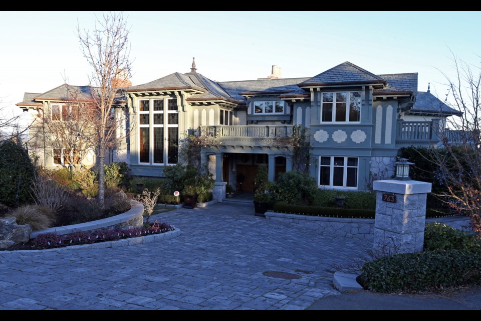 This house at 963 Beach Drive in Oak Bay is assessed at $8.305 million.