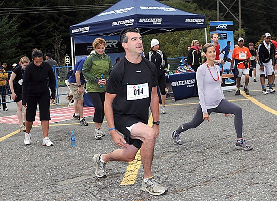 Warmup for 21st BMO Grouse Grind Mountain Run.