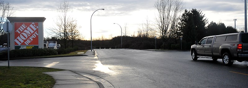 The west side of the Nicola Avenue link, by Home Depot and Costco.