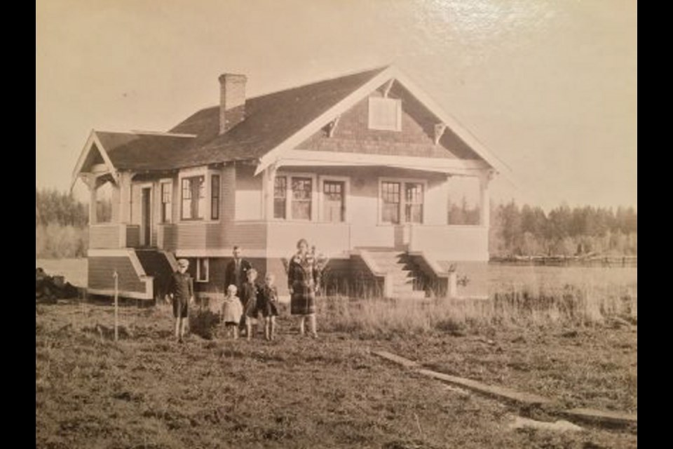 Jack and Agnes Jones and children outside their Langley home, circa 1927. University of Victoria historian John Price began looking into the First Nations land that Jones was granted after the First World War.