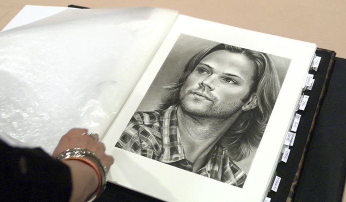 Fan art (like this sketch of actor Jared Padalecki) is featured in 'Supernatural Fandom: The Movie.'
