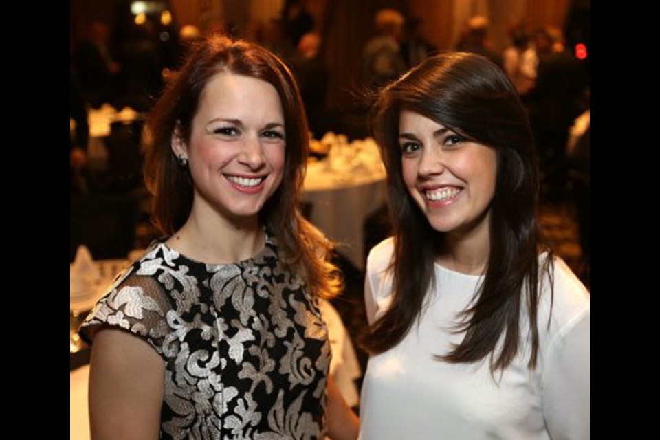 Miss Whisky Alwynne Gwilt, left, and Sarah Parniak, a beverage writer who also writes for Toronto-based NOW magazine.
