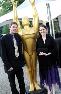 Marc Walton and Brenda Miller meet "Oscar".