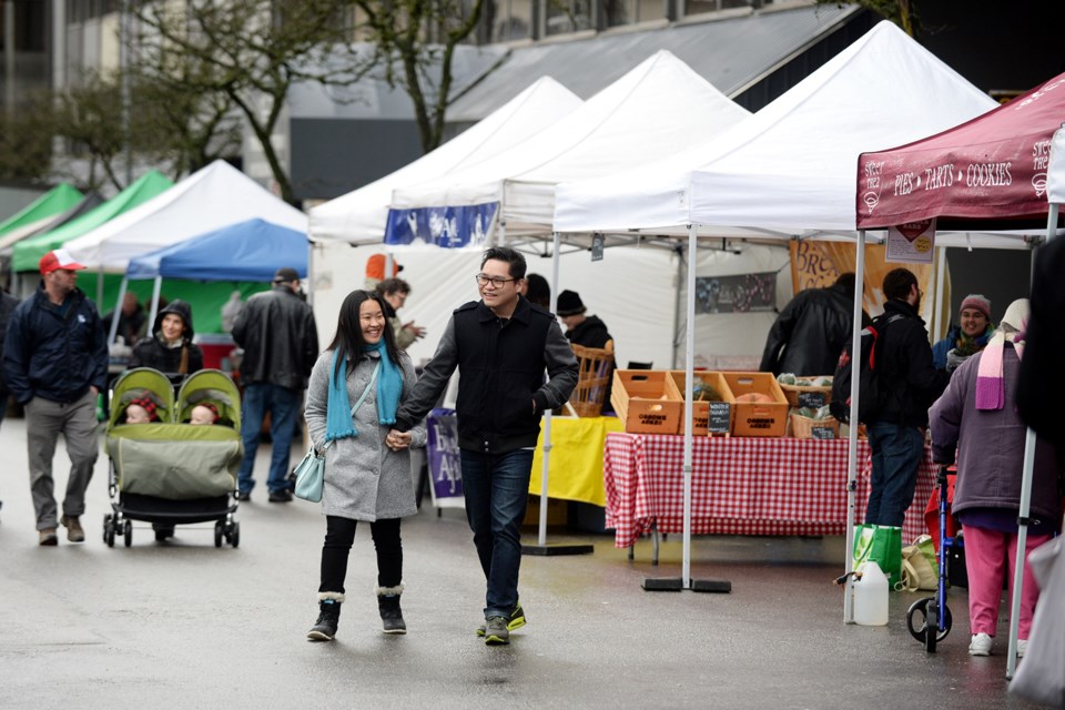Poor weather didn't stop folks from turning out to enjoy the Jan. 16 winter market on Belmont Street.