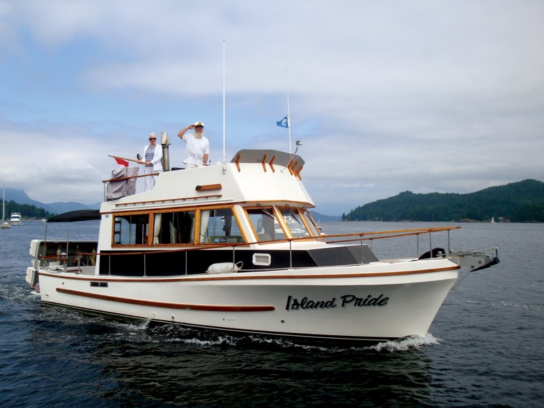 There is a good mix of sail and power boats in the Gibsons Yacht Club.