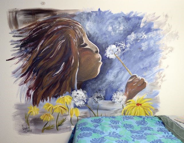 One of the murals in the AiMHi Children's Residence is seen on Wednesday. Artists Kathryn Rohl, Lynda Anderson, Lynn Box and Catherine Baylis painted murals in the residential care facility.