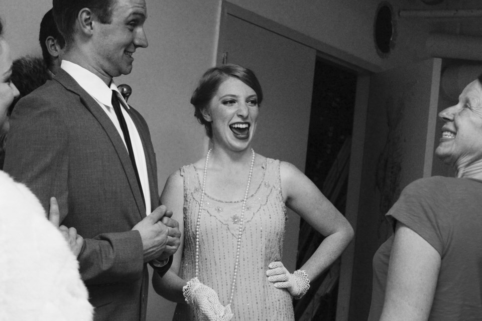 Burnaby performer Katie Purych, centre, was a double winner at the Ovation Awards. She’s seen here with Jared Arthur and director Nancy von Euw in rehearsal for DramaNatrix Productions’ The IT Girl.