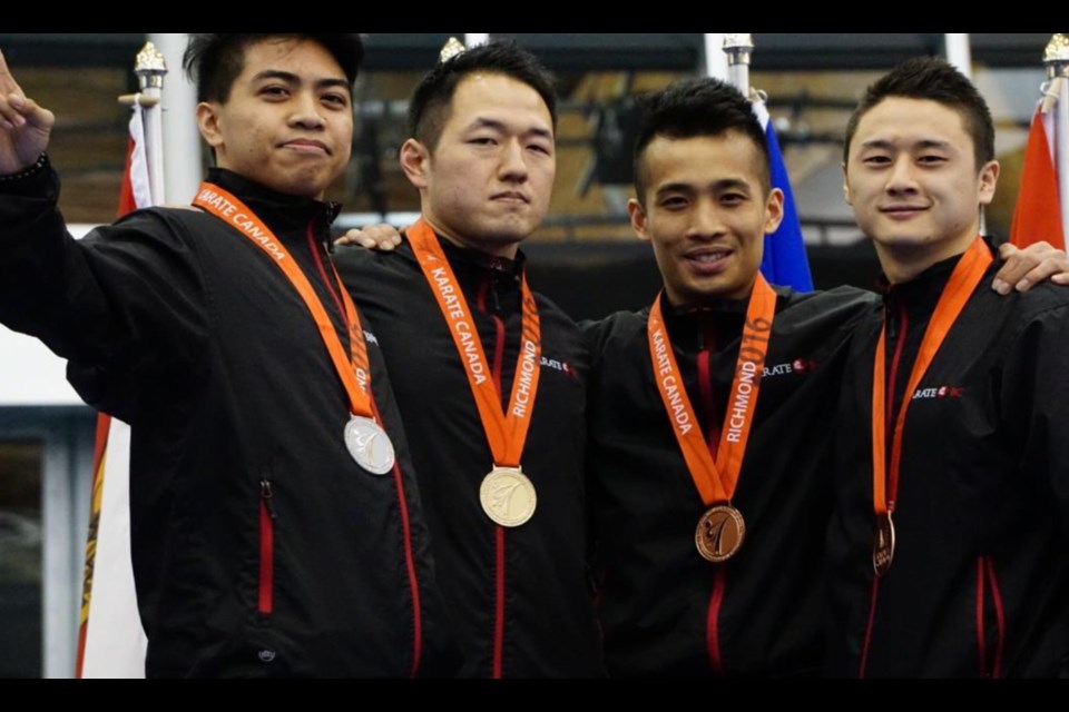 Steveston's Toshi Uchiage and Seiya Takeuchi were part of a B.C. podium sweep in the men's Kata event at last weekend's Canadian Karate Championships at the Richmond Olympic Oval.