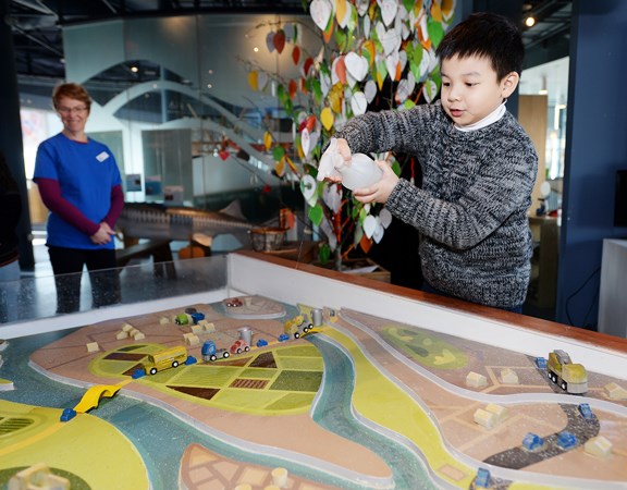 Nathan Nguyen of Port Coquitlam enjoys some Family Day Fun at Fraser River Discovery Centre.