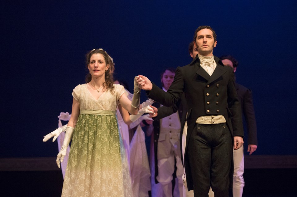 Naomi Wright and Eric Craig star in the Arts Club’s production of Pride and Prejudice.