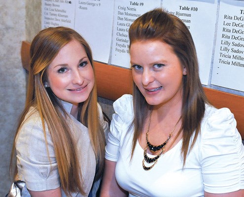 Society volunteer Jasmine Garfield and board member Shelley Matheson