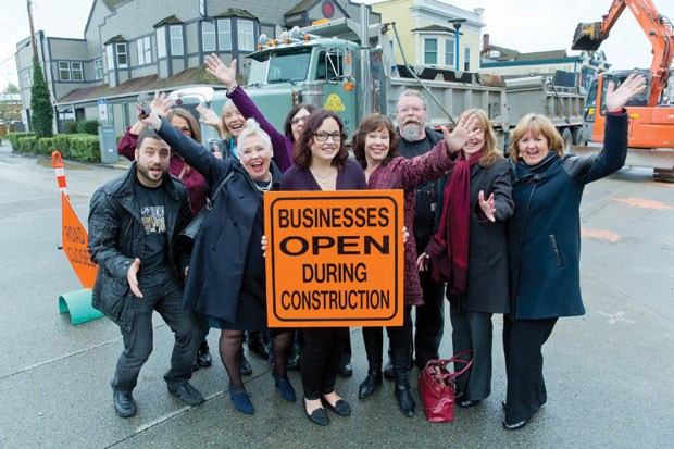 Merchants along Delta Street don’t want shoppers to be scared off by a $6-million municipal project that aims to revitalize that stretch of Ladner Village.
