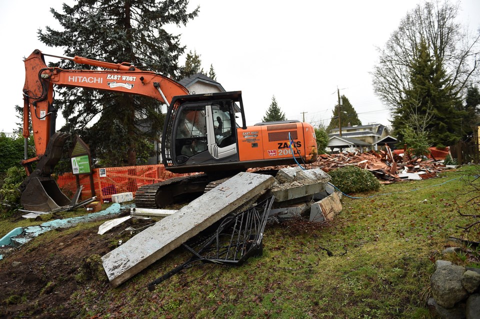 This house in the Dunbar area was demolished Feb. 12. Photo Dan Toulgoet