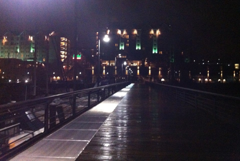View of the River Rock Casino complex in Richmond, from the boardwalk.
